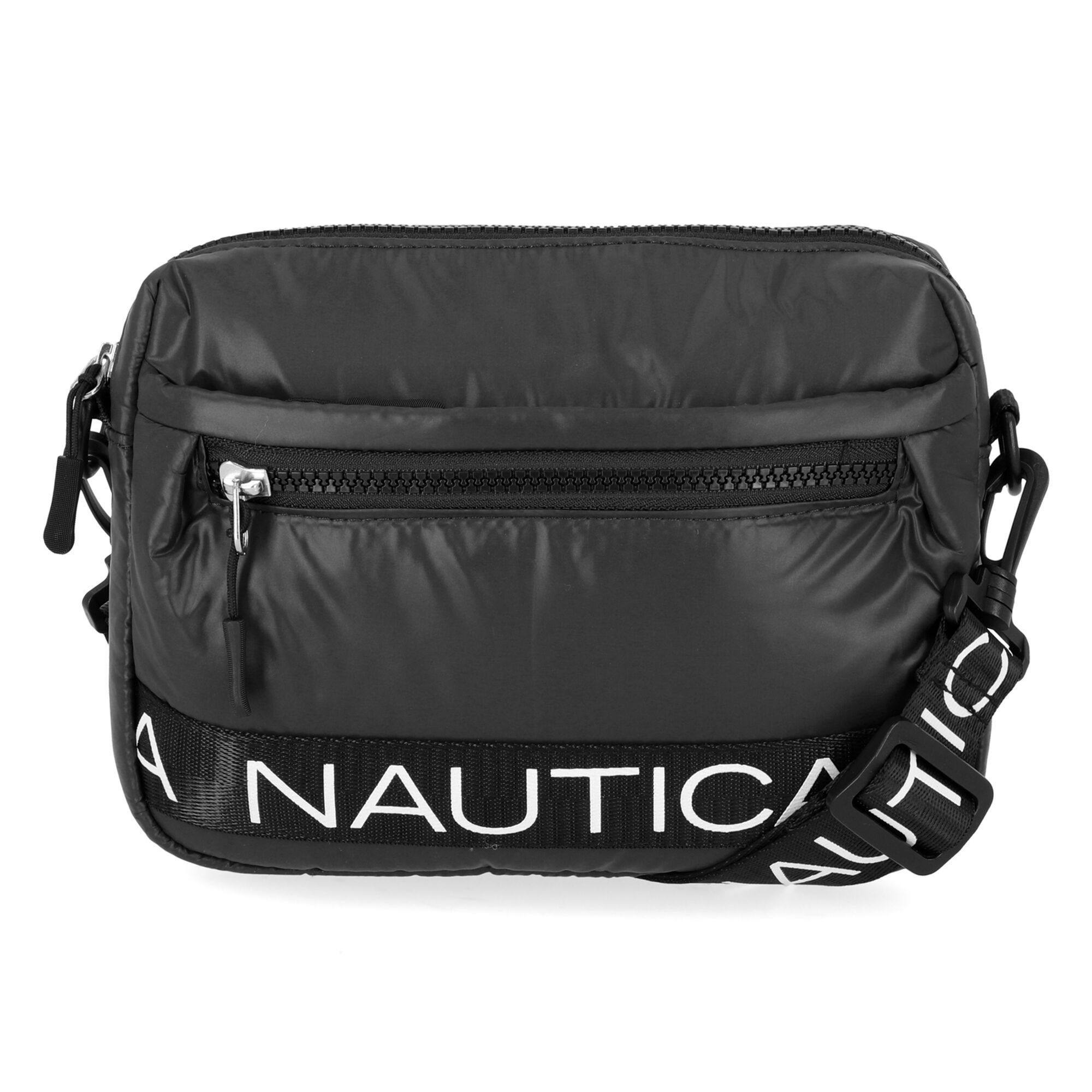 LOGO NYLON PUFFER BAG,Black,large