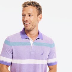 CLASSIC FIT STRIPED POLO,Ocean Violet,large