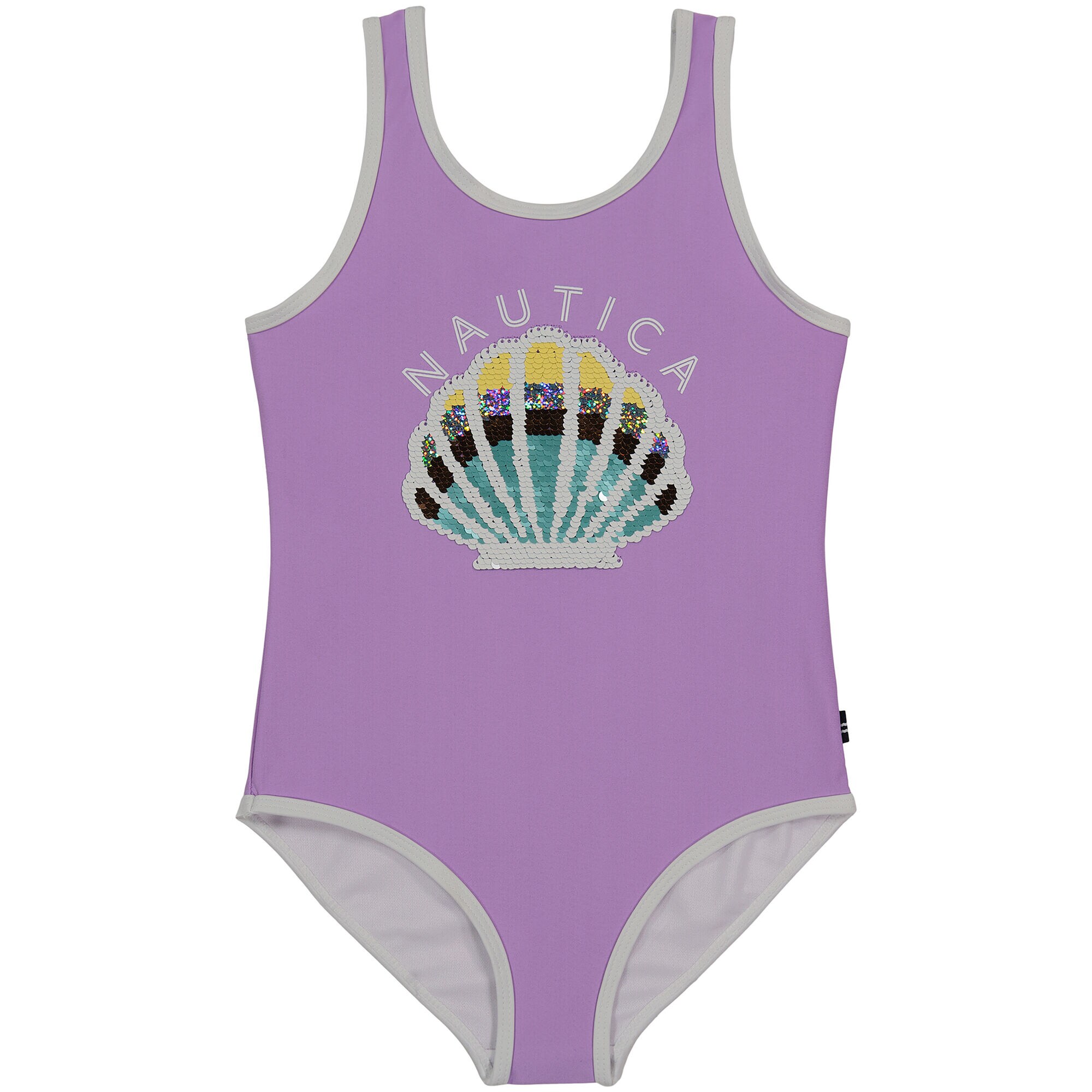 TODDLER GIRLS' SEASHELL ONE-PIECE (2T-4T),Guppy Grape,large