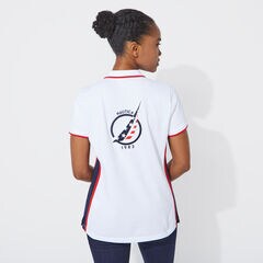 SIDE STRIPE GRAPHIC POLO,Bright White,large