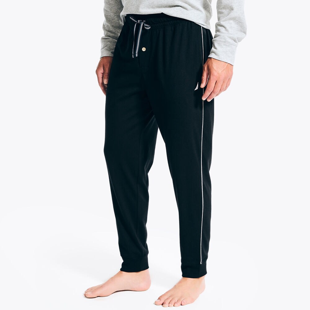 Side-Stripe Sleep Pant,True Black,large