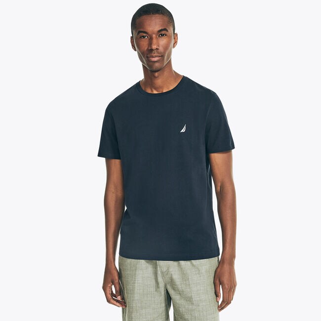 Solid Crew Neck T Shirt Nautica