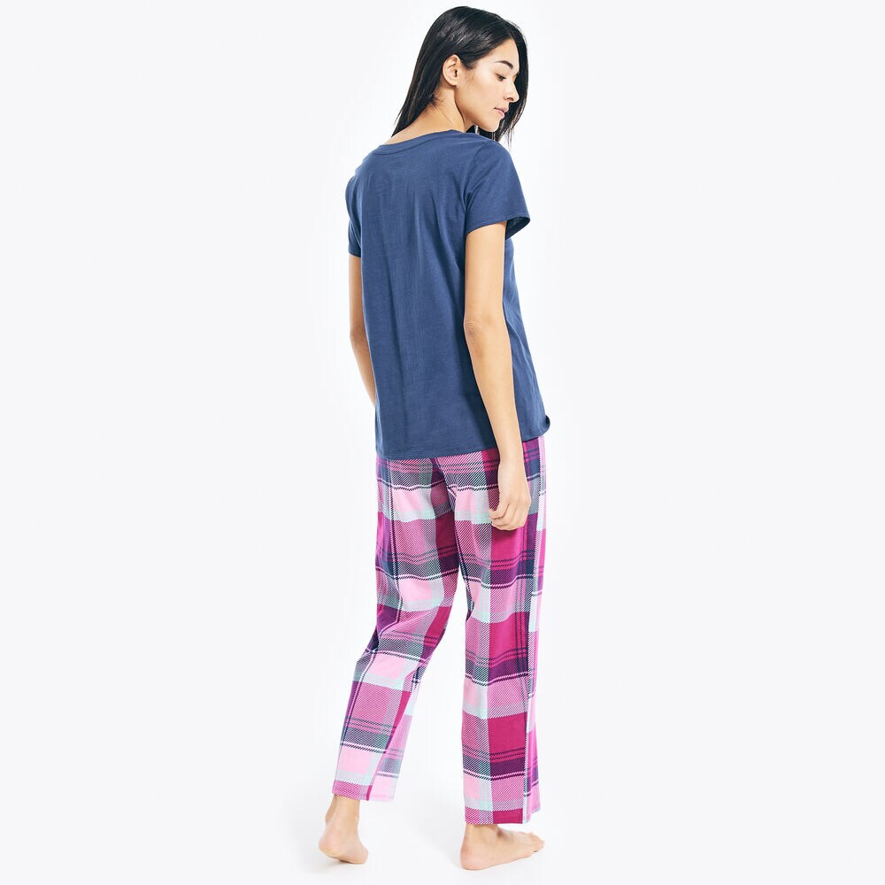 PRINTED PAJAMA PANT SET,Leis Pink,large