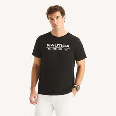 Logo Flag Graphic T-Shirt,True Black,large