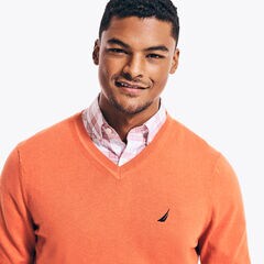 NAVTECH V-NECK SWEATER,Pink Clay,large