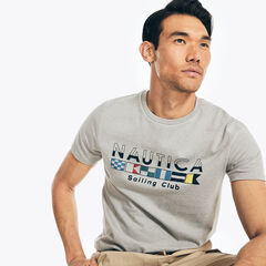 SUSTAINABLY CRAFTED SAILING CLUB GRAPHIC T-SHIRT,Grey Heather,large