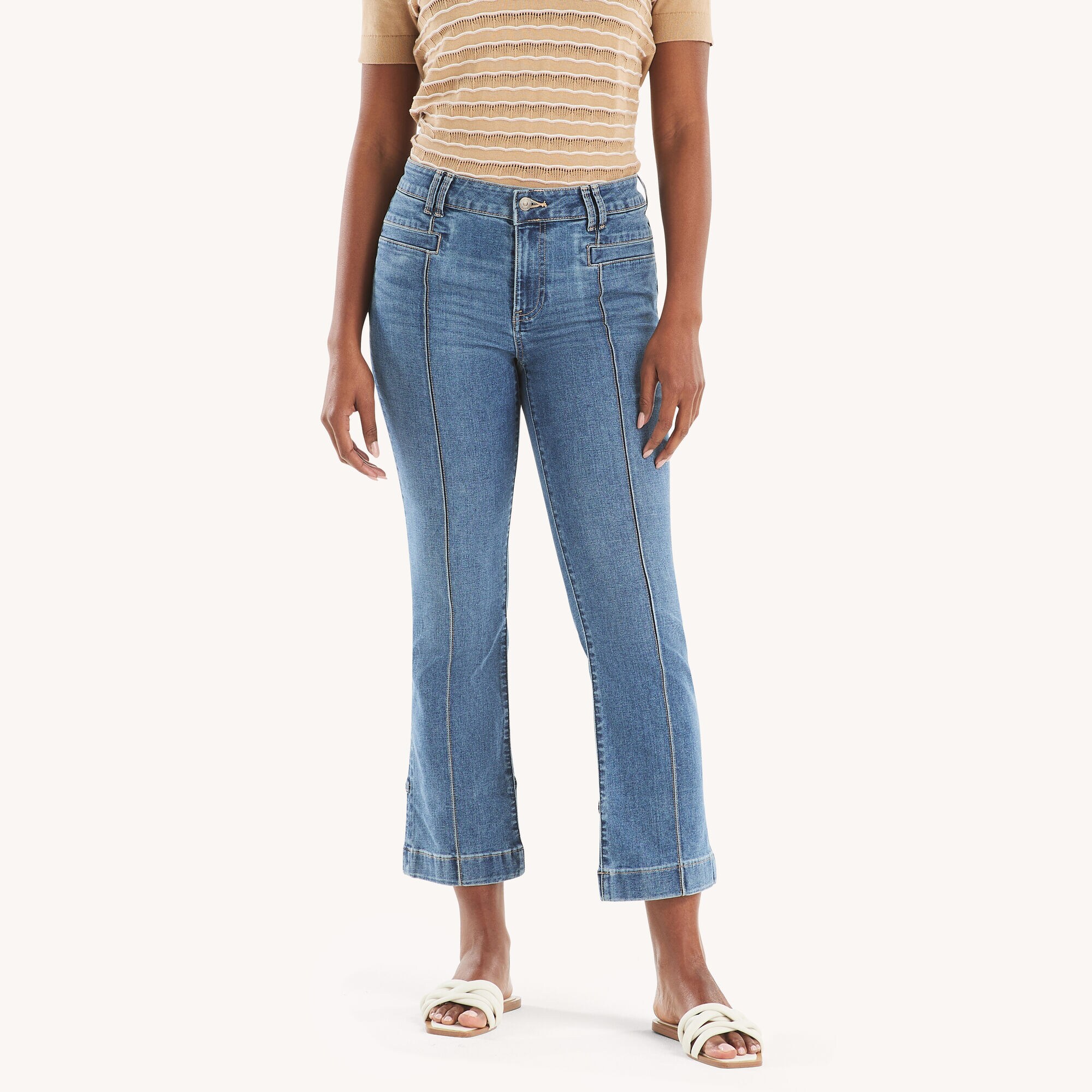 Mid-Rise Demi Bootcut Denim,Blue Stern,large