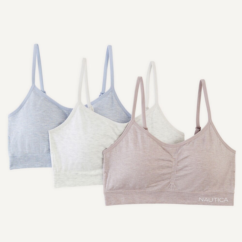 Seamless Bra, 3-Pack,Grey Heather,large
