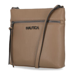 Zip Crossbody Bag,Truffle,large