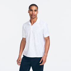 NAVTECH CLASSIC FIT LEAF PRINT POLO,Bright White,large