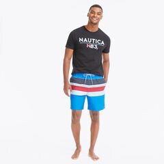 8" NAVTECH SUSTAINABLY CRAFTED STRIPED SWIM,True Navy,large
