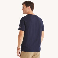 Pieced Crewneck T-Shirt,Stellar Blue Heather,large