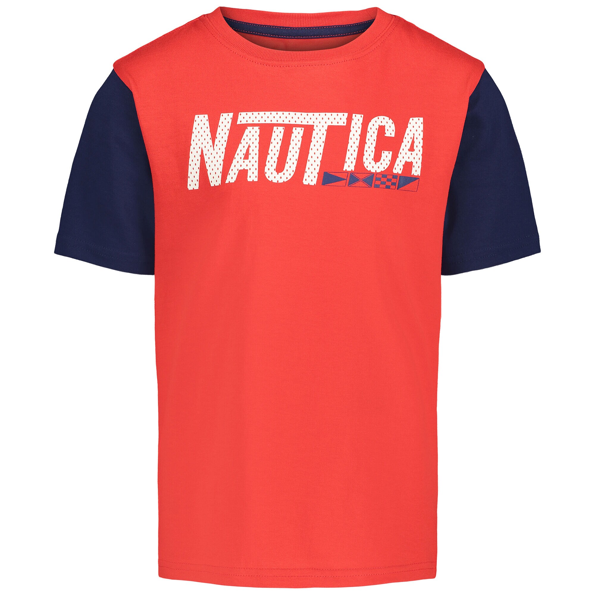 BOYS' NAUTICA MESH LOGO T-SHIRT (8-20),Firey Red,large