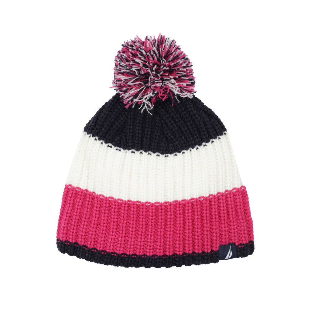 KIDS' COLORBLOCK POM-POM HAT,Ridge,large
