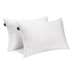 Sleep Max Anchor Print King 2pc Pillows,Vanilla,large