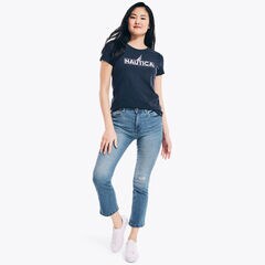 NAUTICA JEANS CO. SUSTAINABLY CRAFTED HIGH-RISE DEMI-BOOT DENIM,Grey Mist,large