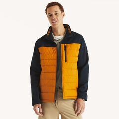 Mixed Media Jacket,Old Gold,large