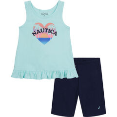 TODDLER GIRLS' TUNIC 2PC BIKE SHORT SET (2T-4T),Admiral Blue,large