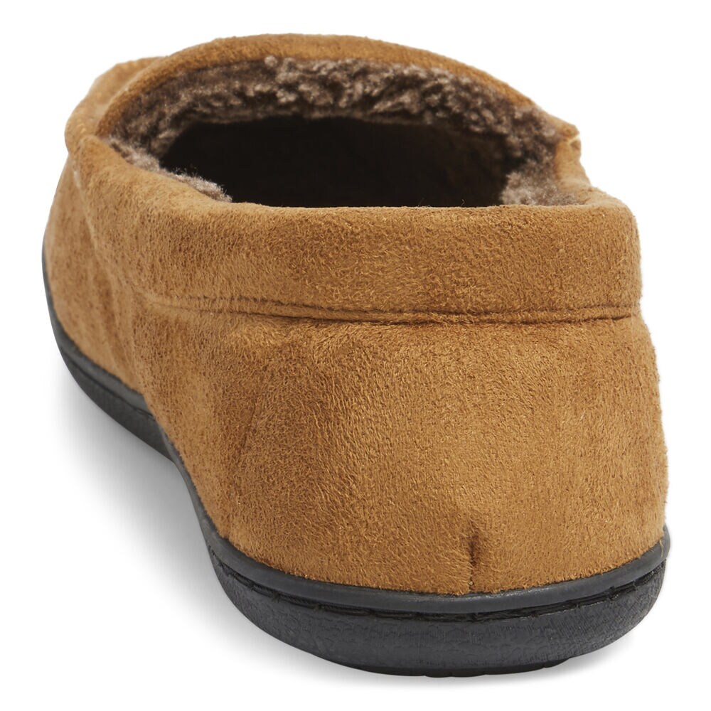 BRAND ICON SUEDE SLIPPER,Camel,large