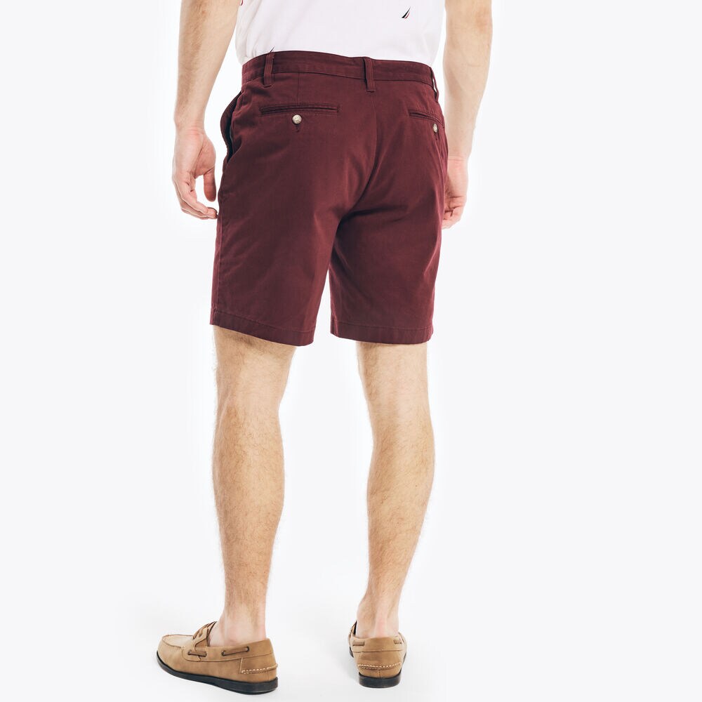 Classic Fit Deck Shorts - 8.5" Inseam,Royal Burgundy,large