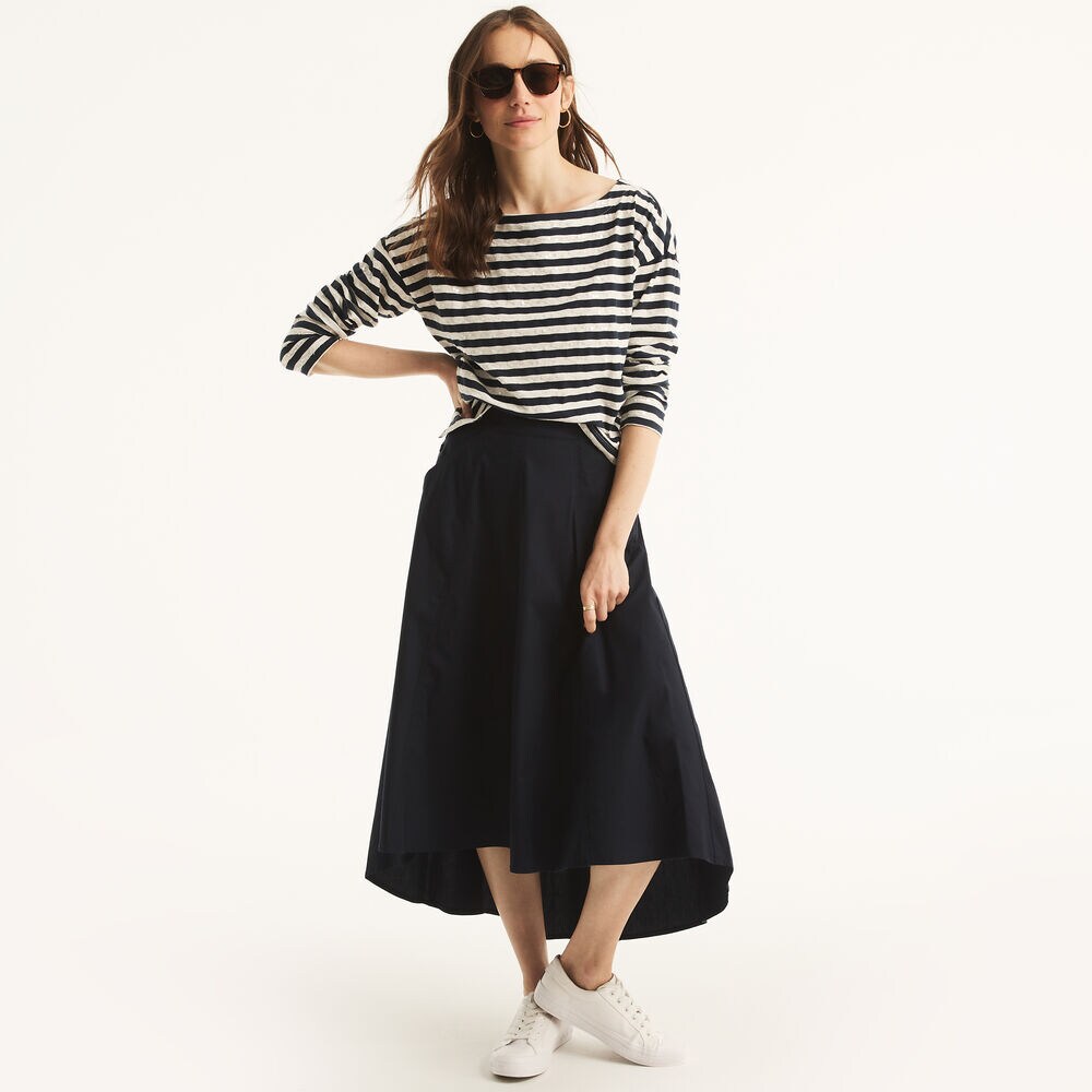 Sequin Striped Long-Sleeve T-Shirt,Stellar Blue Heather,large