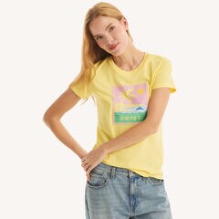 Logo Stamp Puff Graphic T-Shirt,Sunshine,large