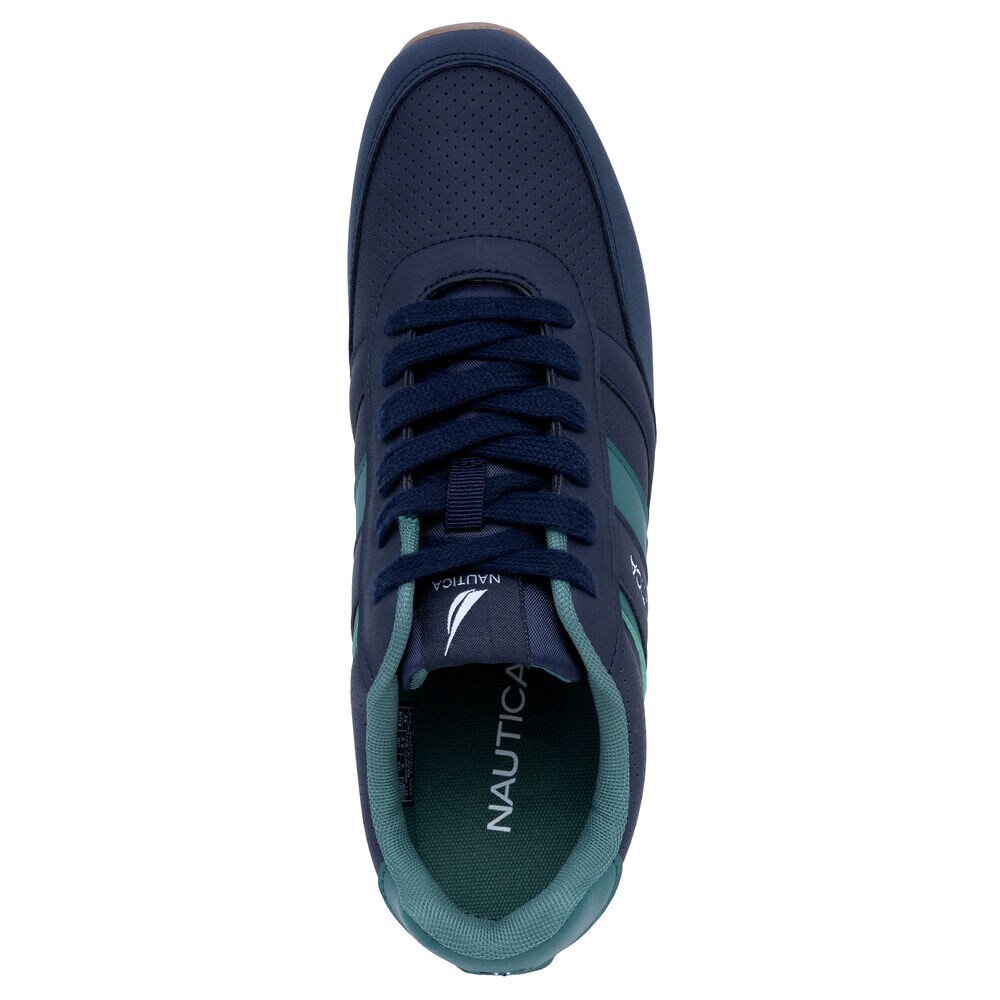 Logo Side-Stripe Sneaker,Navy,large