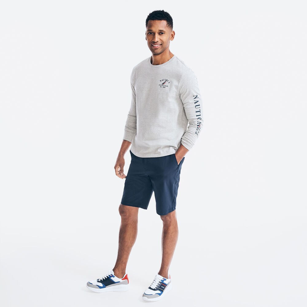 SAILING TEAM GRAPHIC LONG-SLEEVE T-SHIRT,Grey Heather,large