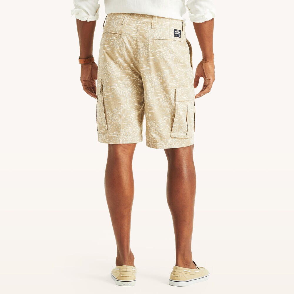 Nautica Jeans Co. 9.5" Printed Cargo Short,Sail White,large