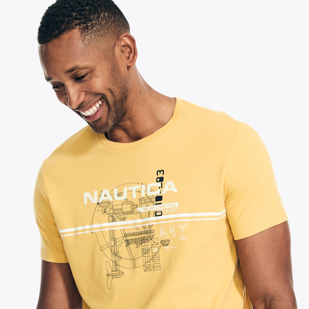 Big & Tall NS-83 Graphic T-Shirt,Buoy Yellow,large