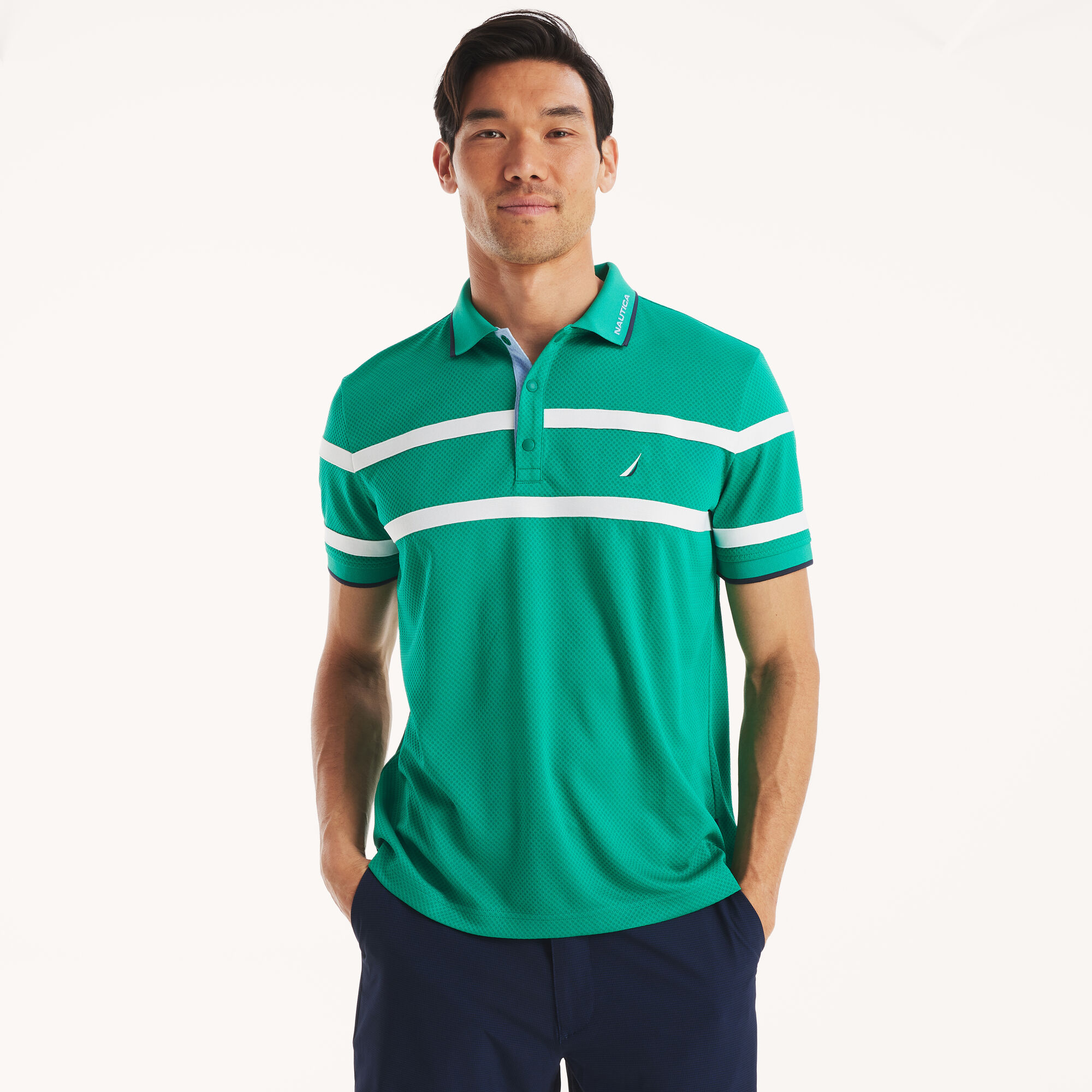 Navtech Classic Fit Polo,Dark Dill,large