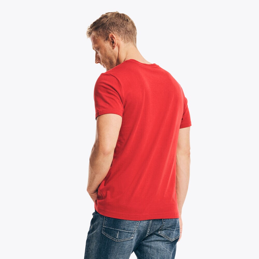 MARINE INSTITUTE GRAPHIC T-SHIRT,Nautica Red,large