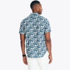 Sustainably Crafted Printed Short-Sleeve Shirt,Marshmallow,large