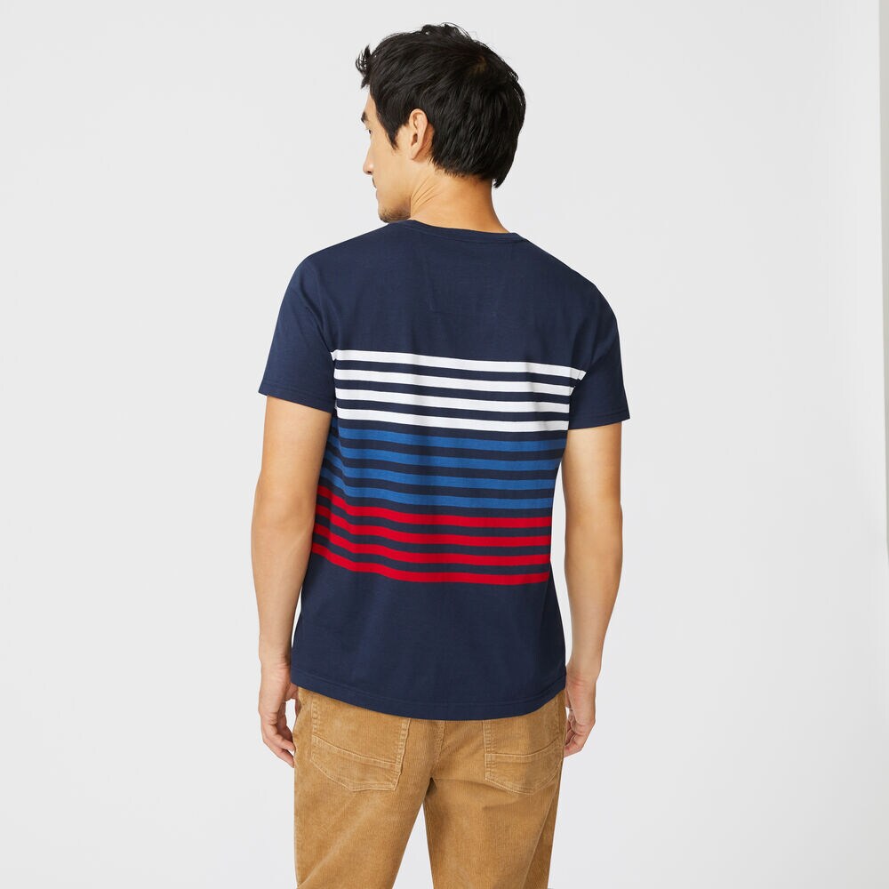 STRIPE BRAND ICON T-SHIRT,Navy,large