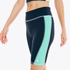 COLORBLOCK PERFORMANCE BIKER SHORT,Navy,large