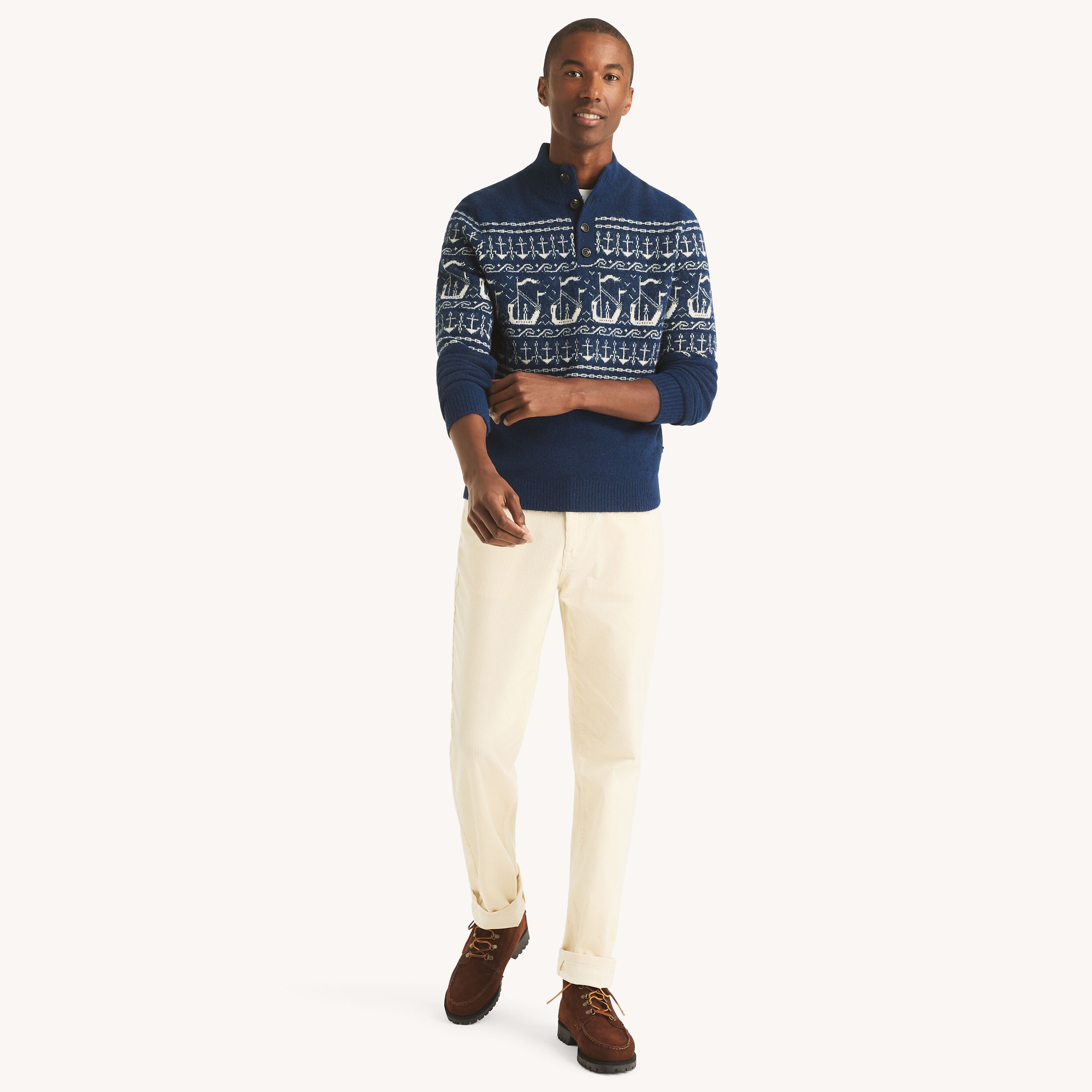 Colorblock Quarter-Zip Sweater | Nautica
