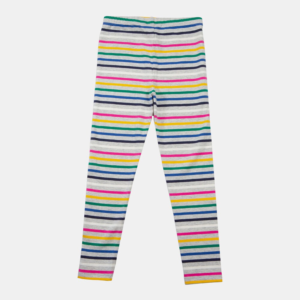 GIRLS' MULTICOLOR STRIPE LEGGING (8-20),Grey Heather,large