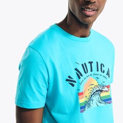 SUSTAINABLY CRAFTED PRIDE GRAPHIC T-SHIRT,Star Sapphire,large