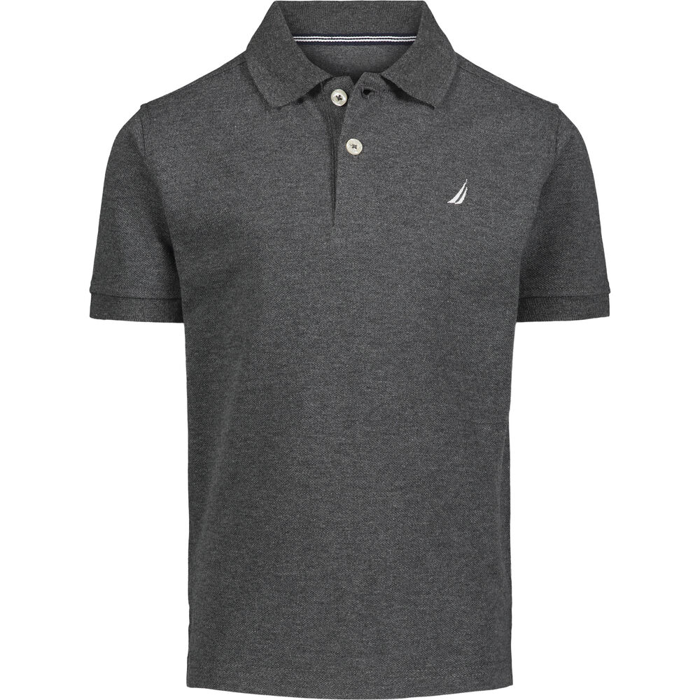 BOYS' BRAND ICON POLO (8-20),Grey Heather,large
