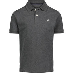 BOYS' BRAND ICON POLO (8-20),Grey Heather,large