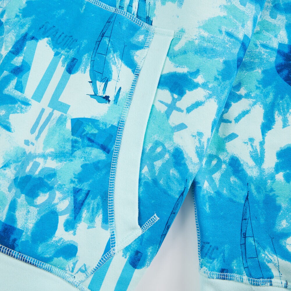BIG & TALL PRINTED HOODIE,Aquabreeze,large