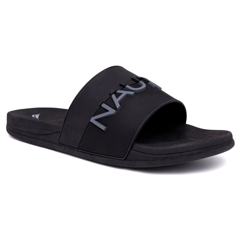 Logo Slide Sandal,Black,large