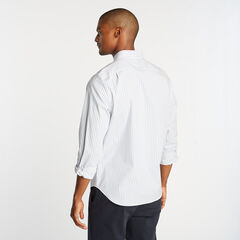 CLASSIC FIT WRINKLE-RESISTANT STRIPED SHIRT,Rolling River Wash,large