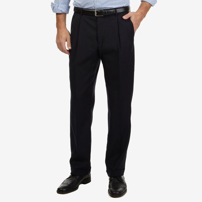 Pleated Herringbone Suit Pant Nautica