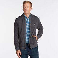 BRAND ICON BOMBER JACKET,Charcoal Heather,large