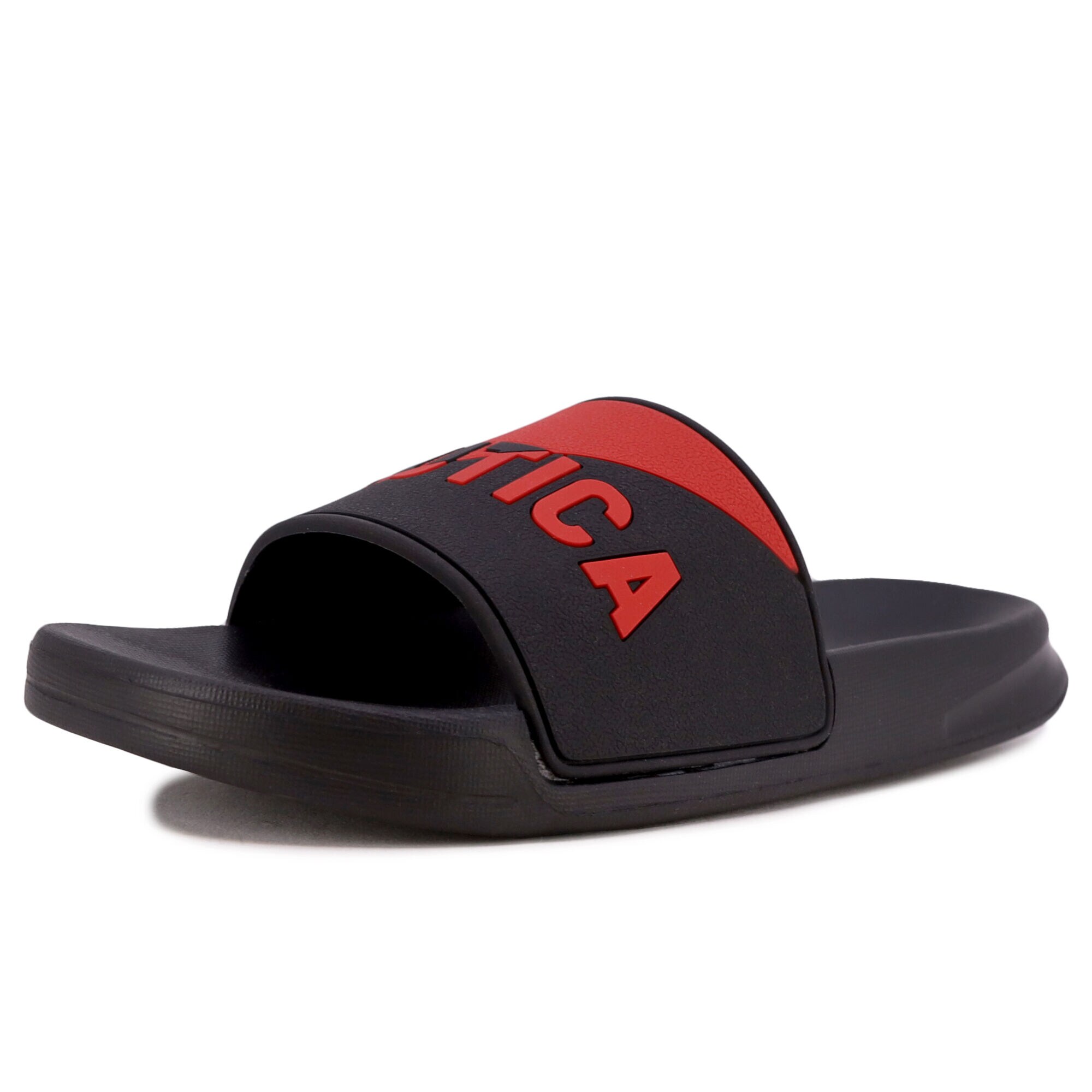 Logo Slide Sandal,Black,large