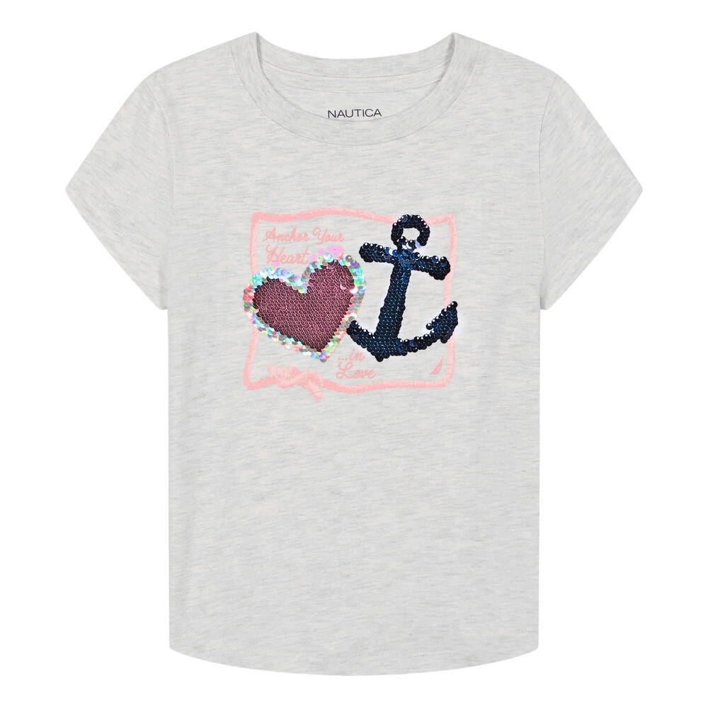 Toddler Girls' Anchor Heart T-Shirt (2T-4T),DEMITASSE,large