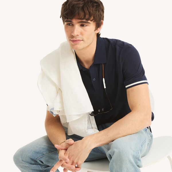 Classic Fit Seersucker Polo