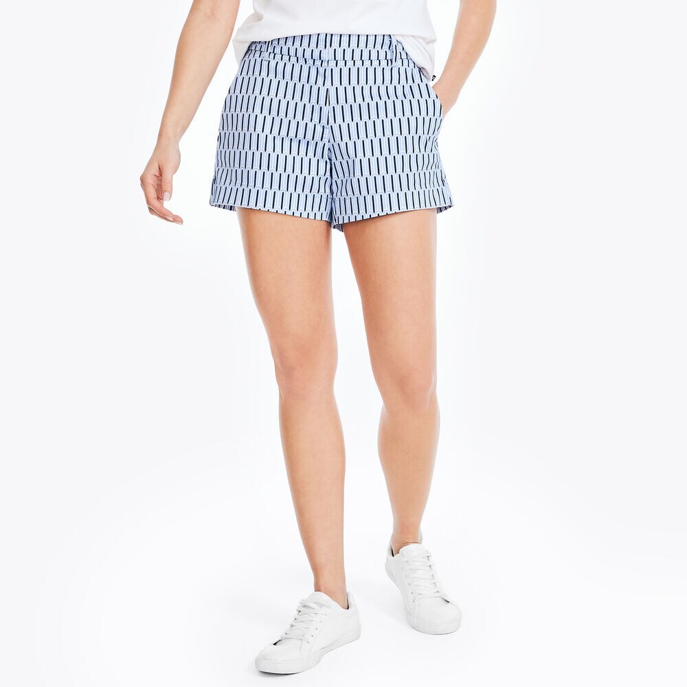 4" STRETCH-TWILL PRINTED SHORT,Aquabreeze,large