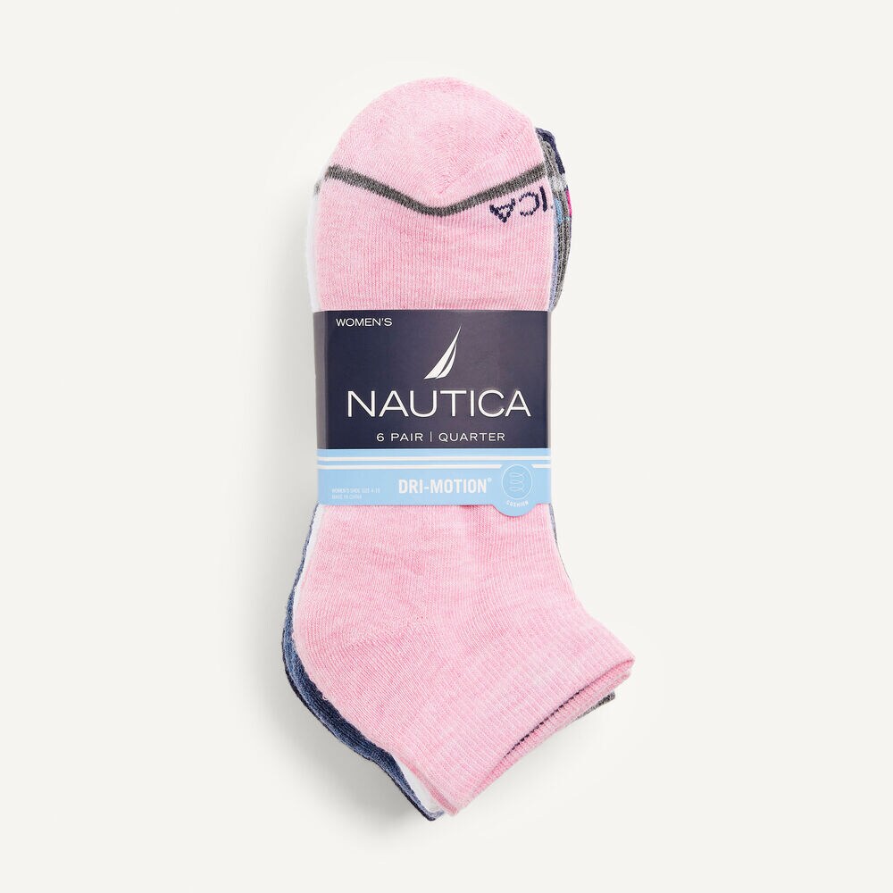 ATHLETIC QUARTER SOCKS, 6-PACK,Multi,large